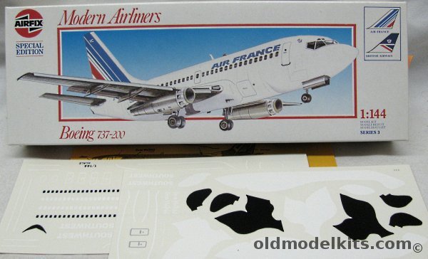 Airfix 1/144 Boeing 737 'Special Edition' - Air France or British Airways - And With Flight Designs Southwest and Southwest Sea World Shamu Decals, 03181 plastic model kit